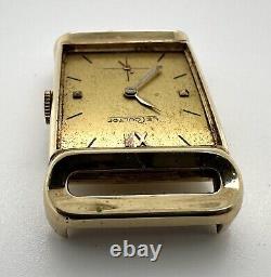 Men's LeCoultre 14k Yellow Gold Fancy Lugs Watch Running Needs A Crystal