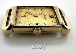 Men's LeCoultre 14k Yellow Gold Fancy Lugs Watch Running Needs A Crystal