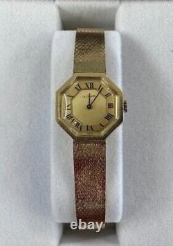 RARE Vintage LeCoultre Octagon 14K Gold Watch