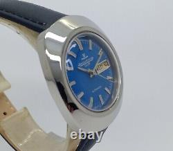 Rare Jaeger Lecoultre Club Automatic Blue D\D Mens Vintage Watch 1970s