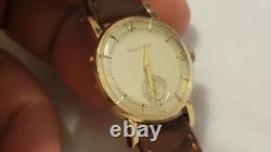 Rare Vintage Jaeger LeCoultre Tear Drop 18K Gold Manual Wind Men's Watch