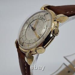 SERVICED Jaeger Le Coultre Memovox Wrist Alarm 10K GF 1950s Vintage Watch