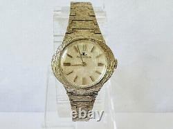 Stunning Vintage Ladies JEAGER LECOULTRE Textured Woven Sterling Silver Watch