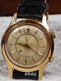 Unique Gold Jaeger Le Coultre Memovox Alarm Vintage From 1961 With Box & Papers