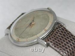 VINTAGE 36MM JAEGER LeCOULTRE STAINLESS STEEL MANUAL P478 WRIST WATCH, SERVICED