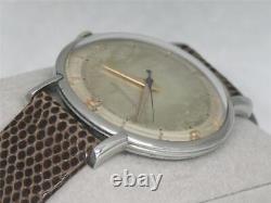 VINTAGE 36MM JAEGER LeCOULTRE STAINLESS STEEL MANUAL P478 WRIST WATCH, SERVICED