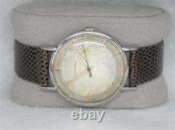 VINTAGE 36MM JAEGER LeCOULTRE STAINLESS STEEL MANUAL P478 WRIST WATCH, SERVICED