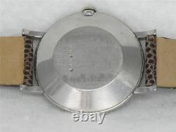 VINTAGE 36MM JAEGER LeCOULTRE STAINLESS STEEL MANUAL P478 WRIST WATCH, SERVICED