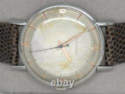 VINTAGE 36MM JAEGER LeCOULTRE STAINLESS STEEL MANUAL P478 WRIST WATCH, SERVICED