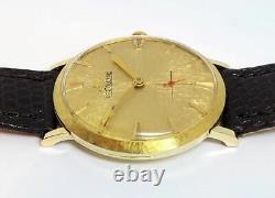 Vintage 14k LeCOULTRE Winding Watch c. 1960s Cal 480/CW EXLNT RARE DIAL