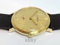 Vintage 14k LeCOULTRE Winding Watch c. 1960s Cal 480/CW EXLNT RARE DIAL