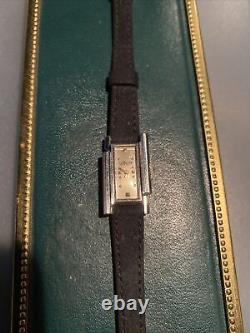 Vintage 14k White Gold LECOULTRE Ladies Wrist Watch in Original Box
