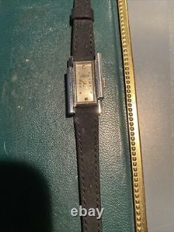 Vintage 14k White Gold LECOULTRE Ladies Wrist Watch in Original Box