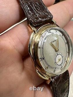 Vintage 14k Yellow Gold 34mm Jaeger LeCoultre 17j Mechanical Watch Cal. 480/CW