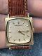 Vintage 14k Yellow Gold Lecoultre Tank Mens Watch Running & Keeping Time