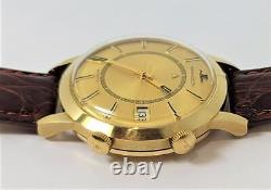 Vintage 18k JAEGER-LeCOULTRE Automatic MEMOVOX Alarm Watch Cal. 825 RARE SERVICED