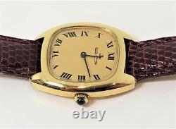 Vintage 18k JAEGER-LeCOULTRE Winding Watch c. 1970s 6027-21 EXLNT SERVICED