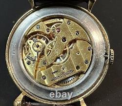 Vintage 18k Jaeger-LeCoultre 1940s Watch Running Well Tear Drop Lugs Yellow Gold