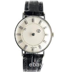 Vintage 1940s Mystery Diamond Dial LeCoultre Vacheron 14k GALAXY watch