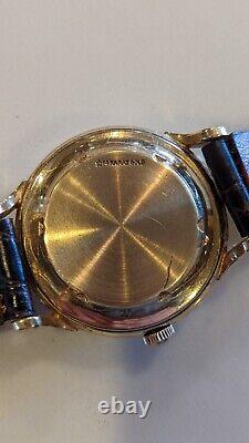 Vintage 1948 Jaeger-LeCoultre Powermatic 14k Solid Gold 481 Caliber Silver Dial