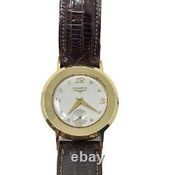 Vintage 1950s Longines 14k Gold Watch With LeCoultre Band 22L Movement