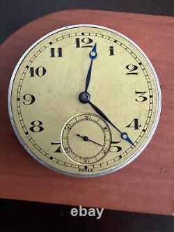 Vintage 36.92mm A. Lecoultre Selva Watch Co. Pocket Watch Movement, Keeping Time