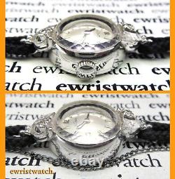 Vintage 50's Ladies LeCoultre Solid 14K White Gold Original Dial Diamonds Watch