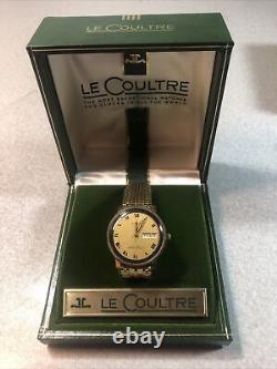Vintage Automatic LECOULTRE Solid 14k Yellow Gold Men's MASTER MARINER withPapers
