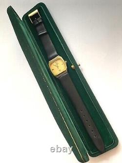 Vintage Excellent Jaeger LeCoultre Quartz 7 Jewels Steel Date Ladies Wristwatch