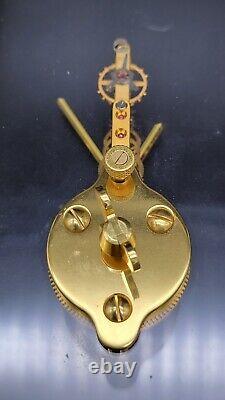 Vintage Heavy Jaeger LeCoultre Skeleton Clock, 16 Jewels