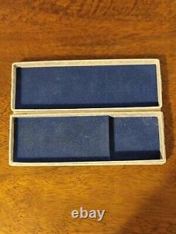 Vintage JAEGER LeCOULTRE Box For Automatic Cardboard Felted Blue 1960s