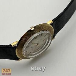 Vintage Jaeger LeCoultre 14k Yellow Solid Gold Manual Wind 33mm Watch Runs