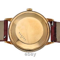 Vintage Jaeger-LeCoultre 18k Rose Gold 35 mm Red Leather Automatic Wrist Watch