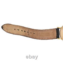 Vintage Jaeger-LeCoultre 18k Rose Gold 35mm Black Dial Manual Wind Wrist Watch