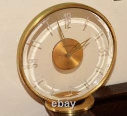 Vintage Jaeger LeCoultre 8 Day Table Clock RARE & Elegant WORKS