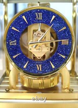 Vintage Jaeger LeCoultre Atmos Clock Lapis Round Roman Dial Original Box