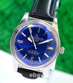 Vintage Jaeger-LeCoultre Blue Dial 17 Jewels Hand Wind Mechanical Men's Watch
