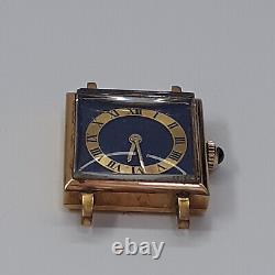 Vintage Jaeger LeCoultre Ladies 18K Yellow Gold Manual Head Only Watch 6003-1