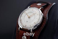 Vintage Jaeger-LeCoultre Memovox 1953 steel watch with alarm. 6-month warranty