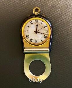 Vintage Jaeger-LeCoultre Memovox Travel Alarm Pocket Watch w Leather Case