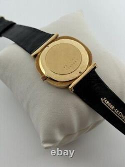 Vintage Jaeger LeCoultre Square Solid 18K Gold All Original Watch and Strap