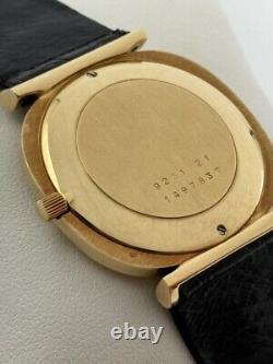 Vintage Jaeger LeCoultre Square Solid 18K Gold All Original Watch and Strap