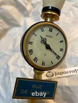 Vintage Jaeger LeCoultre Table Clock Rue De La Paix Street Lamp Not Working