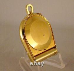 Vintage Jaeger LeCoultre Travel Alarm Two Tone Manual Wind Desk Pocket Clock