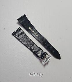 Vintage Jaeger-LeCoultre Watch 20/15mm Black Alligator OEM Strap and Buckle