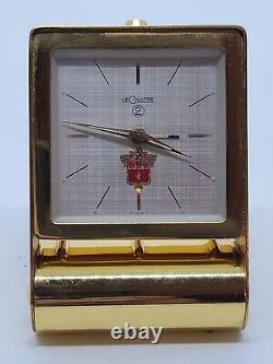 Vintage Jaeger Le Coultre Hamilton Coat of Arms Dial Folding Swiss Alarm Clock