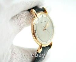 Vintage Jaeger Lecoultre 18k 35mm Automatic Hand Winding Men`s Wristwatch