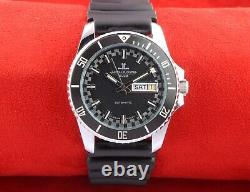 Vintage Jaeger Lecoultre Black Automatic Swiss Men's Working Wrist Watch 40mm