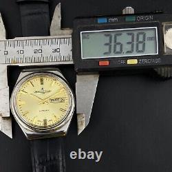 Vintage Jaeger Lecoultre Club Automatic Day Date Men's Wrist Watch