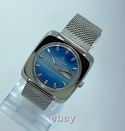 Vintage Jaeger Lecoultre Club Blue Face Automatic Day & Date Men's Wrist Watch